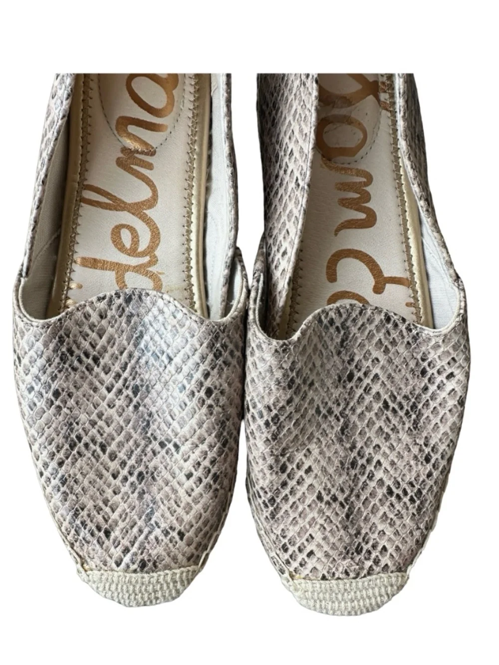 SAM EDELMAN Kesia Women’s Espadrilles Flat Shoes Size 7.5M Slip On Animal Print